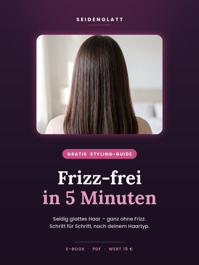 E-Book Cover: Frizz-frei in 5 Minuten